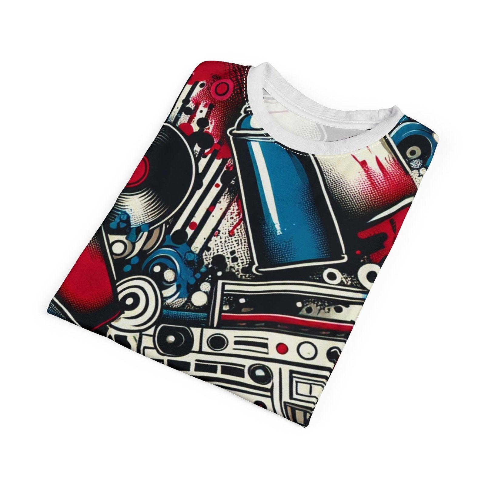 Vintage Style Casual Unisex Crew Neck 90s Hip Hop Graphic Tee, Music Inspired Short Sleeve Retro Graffiti T-Shirt | US - Ohhh So Swag