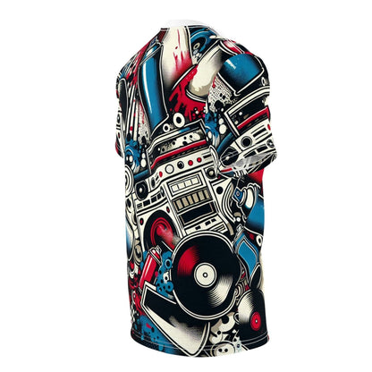 Vintage Style Casual Unisex Crew Neck 90s Hip Hop Graphic Tee, Music Inspired Short Sleeve Retro Graffiti T-Shirt | US - Ohhh So Swag
