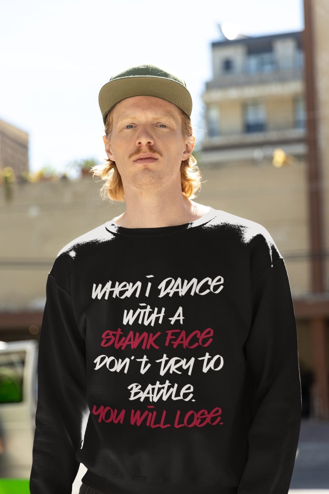 When I Dance with a Stank Face Crewneck Sweatshirt for Men, Women | CA - Ohhh So Swag