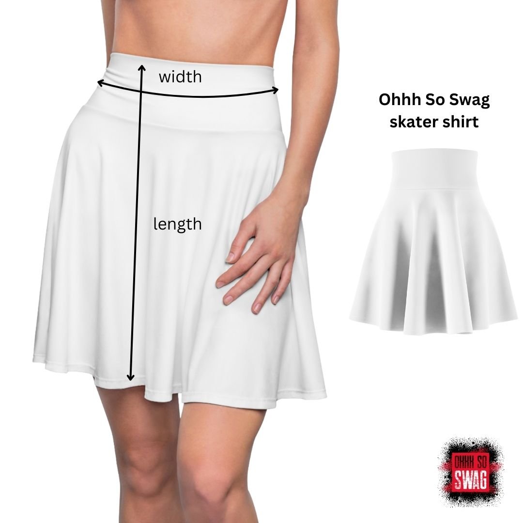 White 90s Neon Graffiti Skater Skirt - Toronto. How We Do. Style. Music. Diversity. | US - Ohhh So Swag