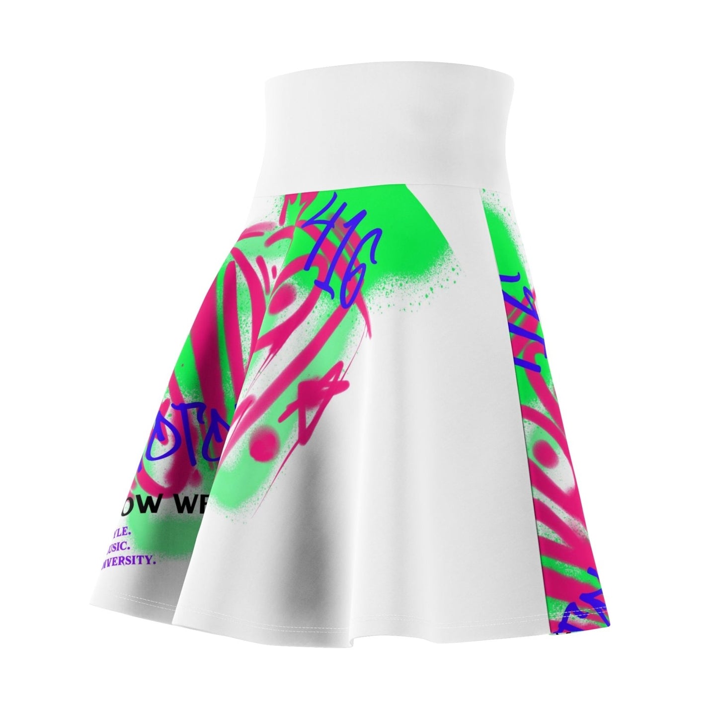 White 90s Neon Skater Skirt - Toronto. How We Do. Style. Music. Diversity. | US - Ohhh So Swag