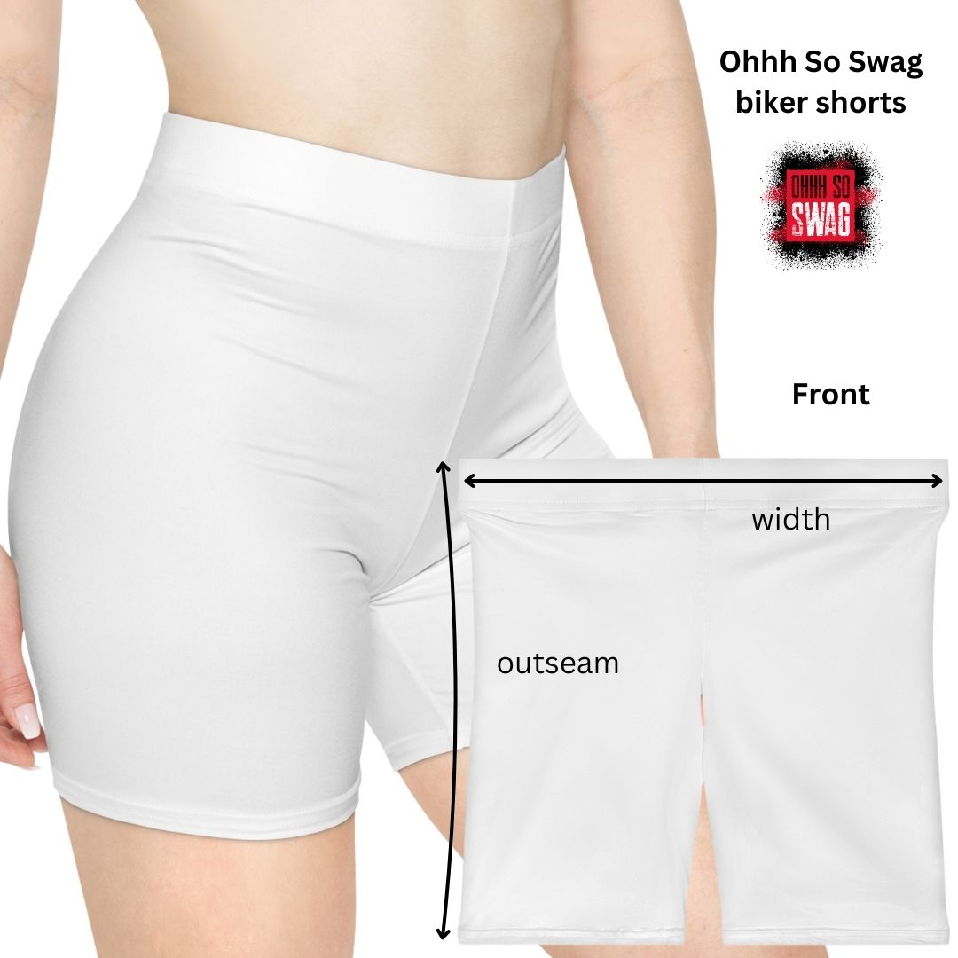 White and Neon Women's Biker Shorts - Toronto. How We Do. Style. Music. Diversity | US - Ohhh So Swag