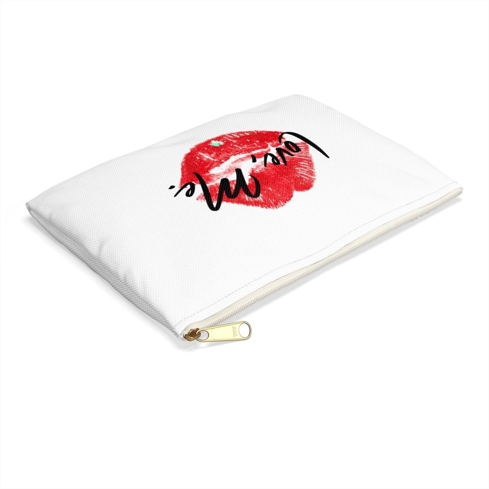White Lips Cosmetic Bag, Lips Makeup Bag – Love, Me. Red Lips, Green Heart | US - Ohhh So Swag