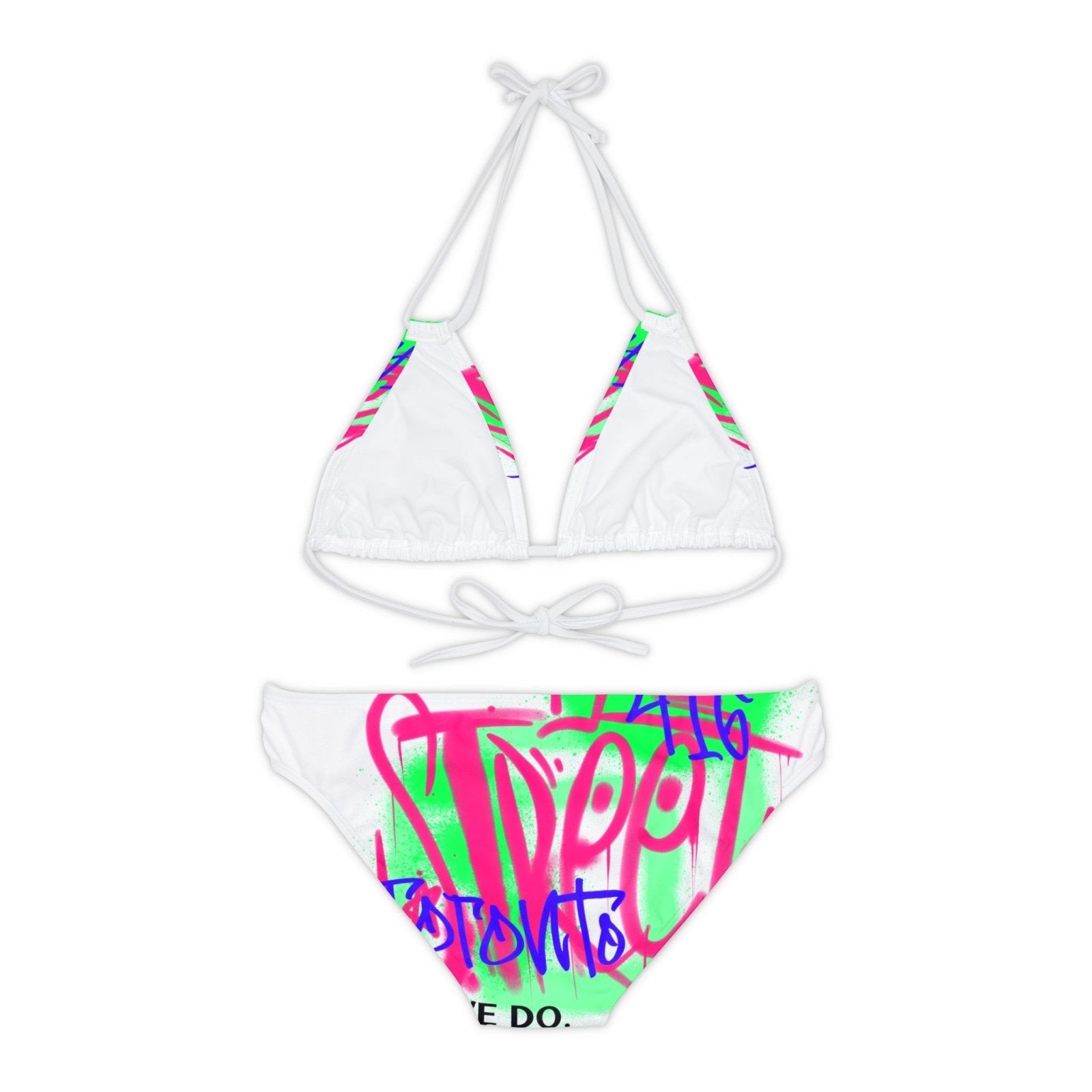 White Two Piece Bikini Set - Toronto. How We Do. Style. Music. Diversity. | US - Ohhh So Swag