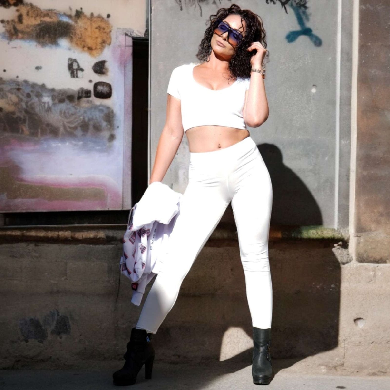 Women's Casual Leggings (White) - Swag Verified. Barcode | US - Ohhh So Swag