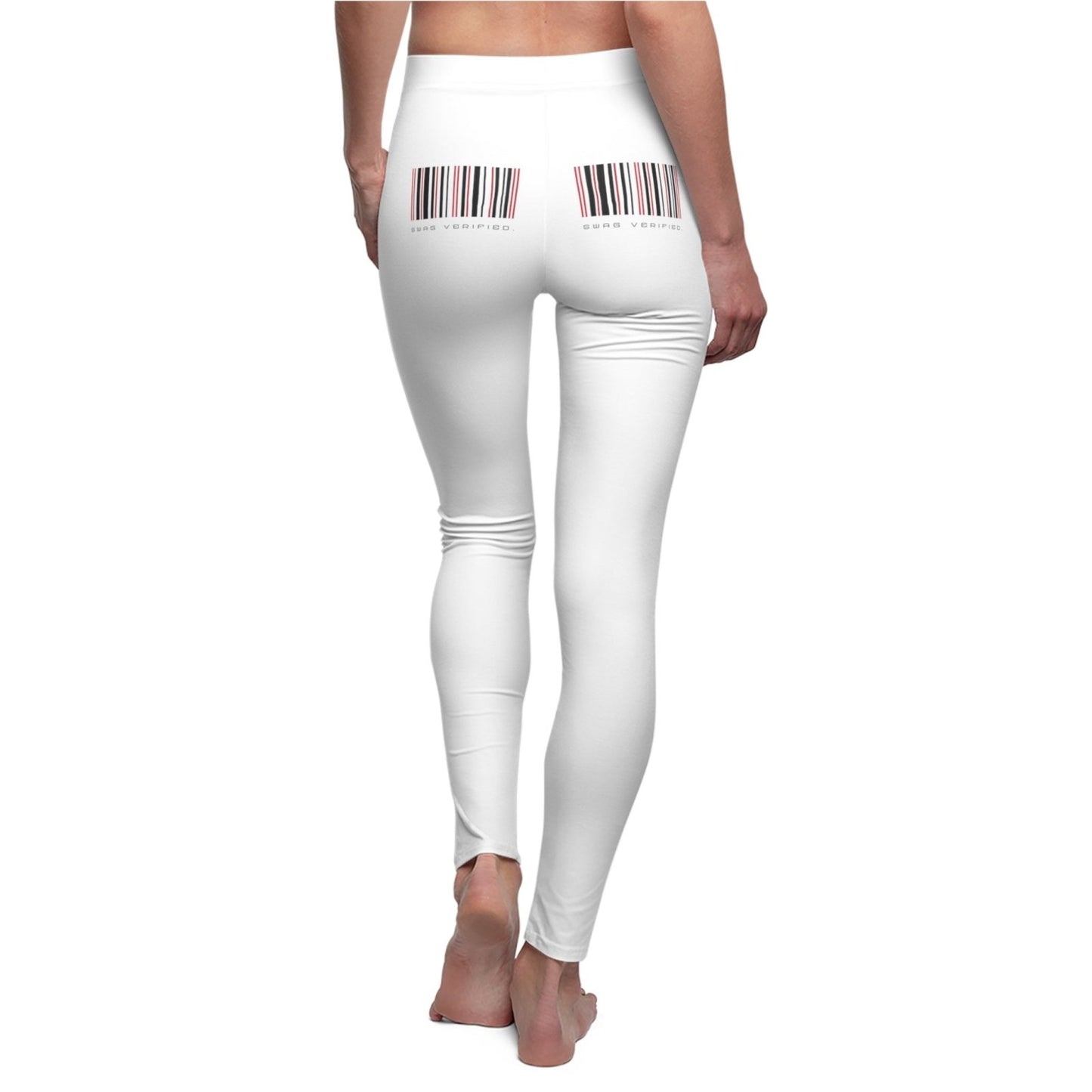 Women's Casual Leggings (White) - Swag Verified. Barcode | US - Ohhh So Swag