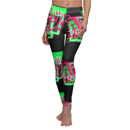 Women's Neon and Black Graffiti Leggings - Toronto. How We Do. Style. Music. Diversity. | US - Ohhh So Swag