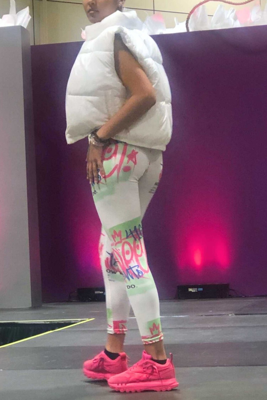 Women's Neon and White Graffiti Print Leggings - Toronto. How We Do. Style. Music. Diversity. | US - Ohhh So Swag