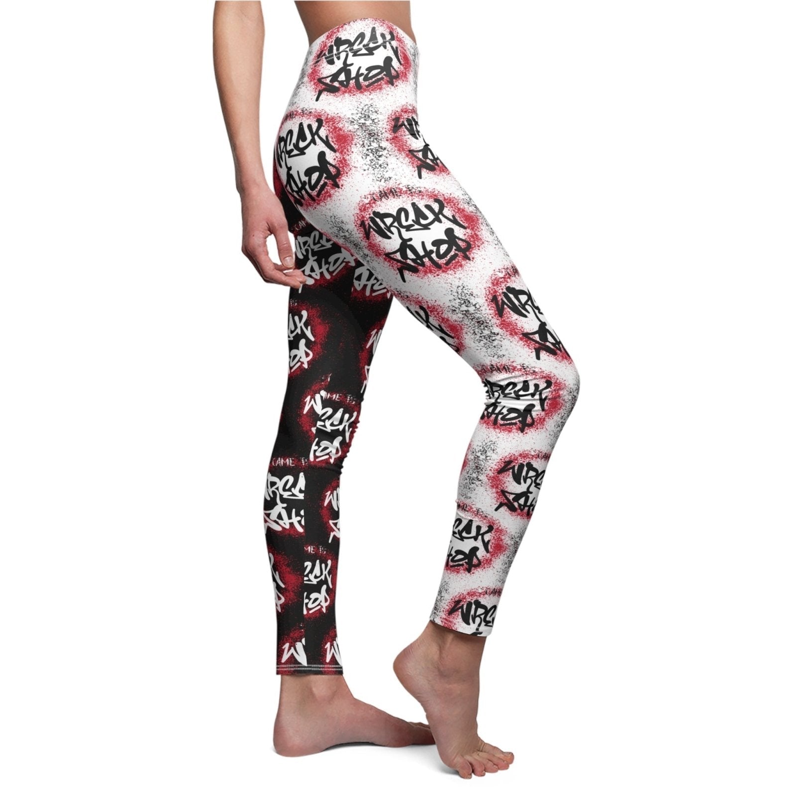 Casual Leggings (Black/White Mix-up) - I Came to Wreck Shop | US - Ohhh So Swag