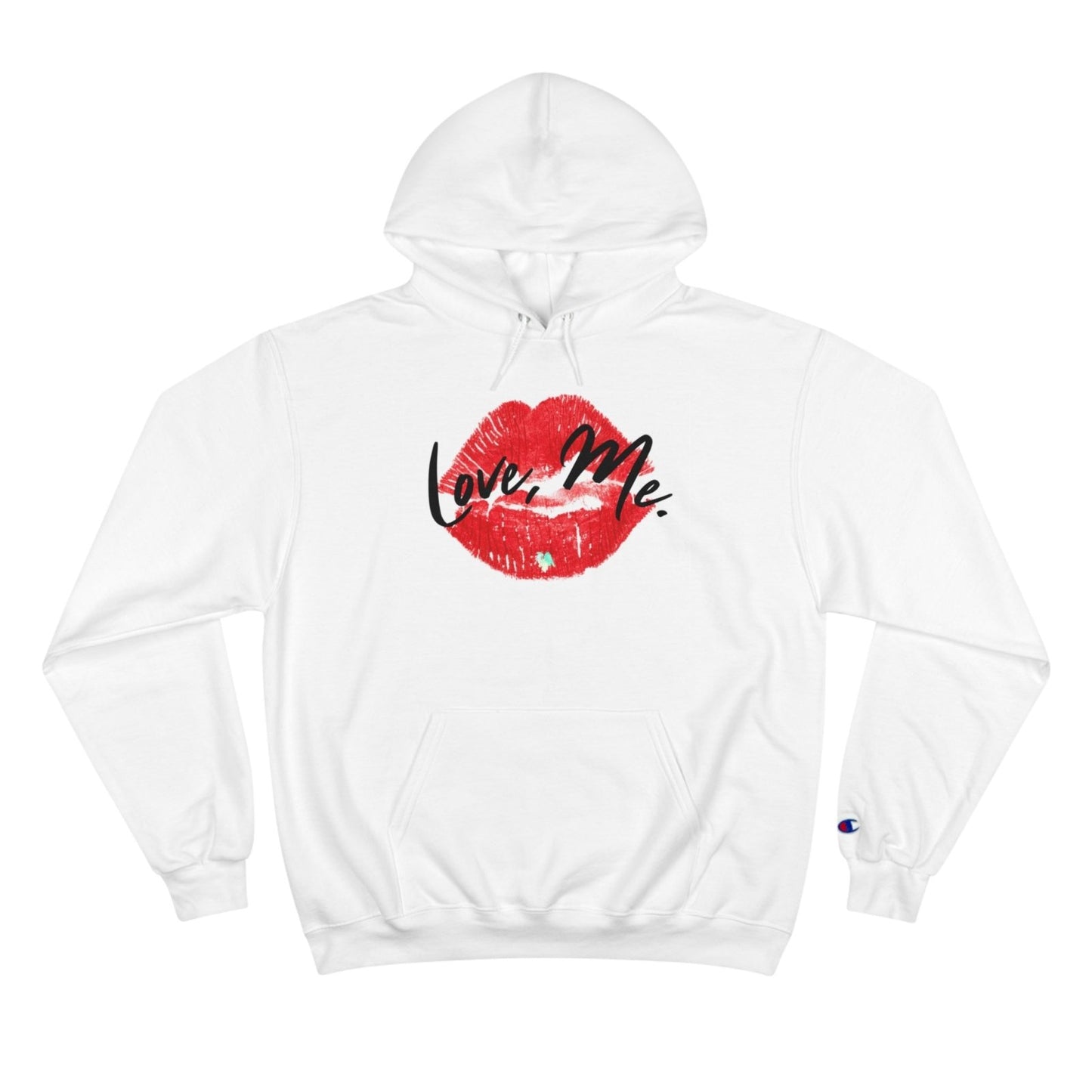 Champion Pullover Hoodie, Red Kiss Lips, Green Heart – Love, Me. | CA - Ohhh So Swag