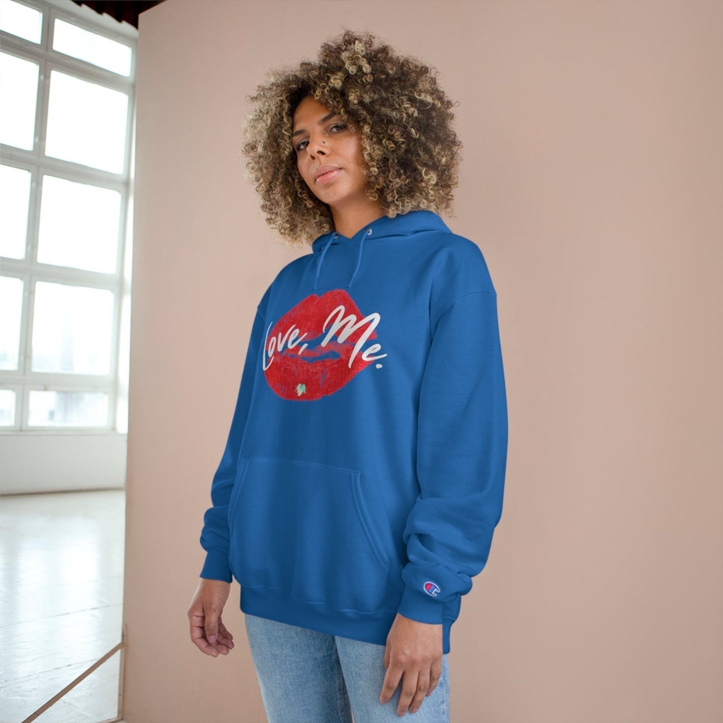 Champion Pullover Hoodie, Red Kiss Lips, Green Heart – Love, Me. | US - Ohhh So Swag