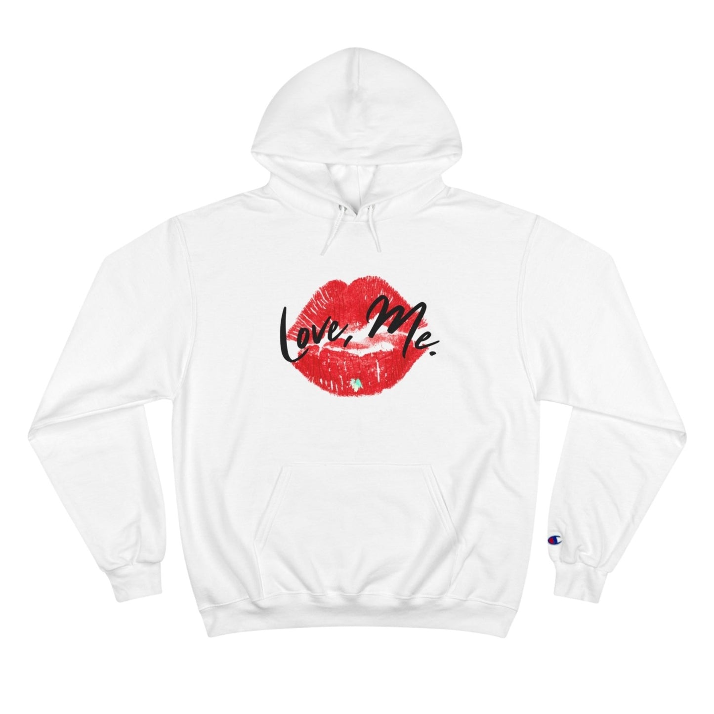 Champion Pullover Hoodie, Red Kiss Lips, Green Heart – Love, Me. | US - Ohhh So Swag