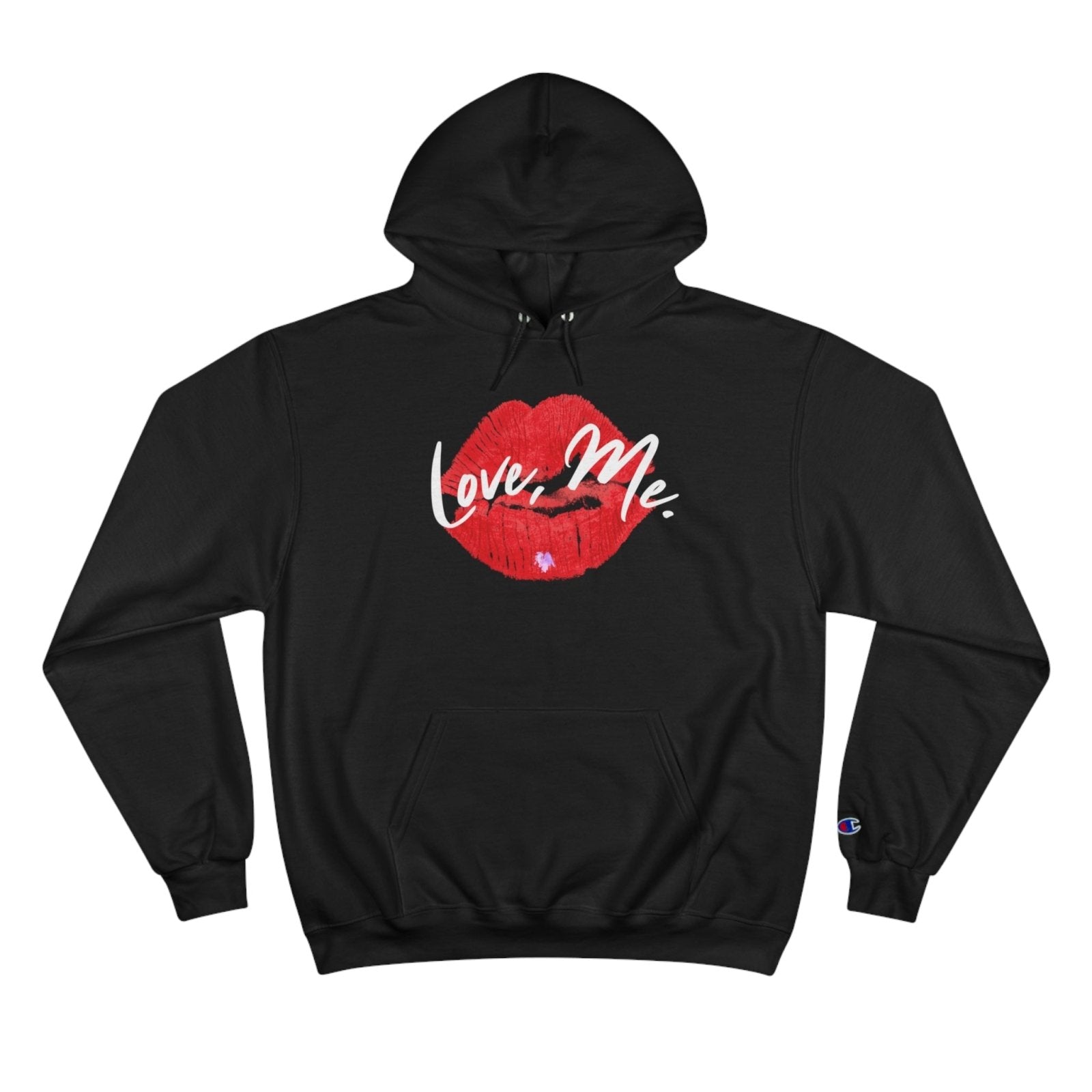 Champion Pullover Hoodie, Red Kiss Lips, Purple Heart – Love, Me. | CA - Ohhh So Swag