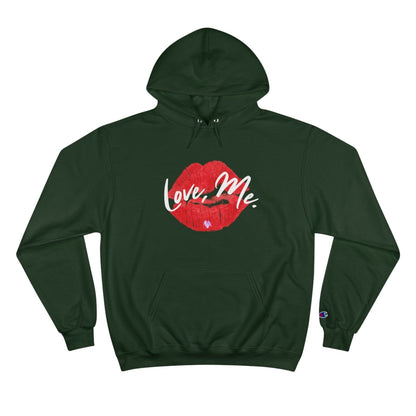 Champion Pullover Hoodie, Red Kiss Lips, Purple Heart – Love, Me. | US - Ohhh So Swag