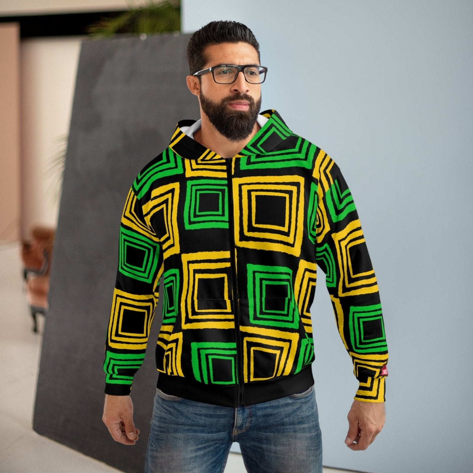 Full Zip Streetwear Hoodie, Jamaica Colours – J.A. Squared | US - Ohhh So Swag