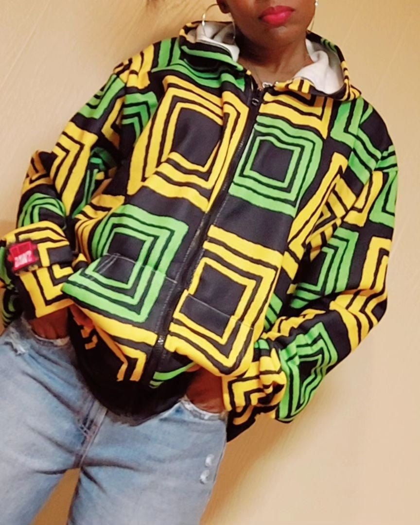 Full Zip Streetwear Hoodie, Jamaica Colours – J.A. Squared | US - Ohhh So Swag