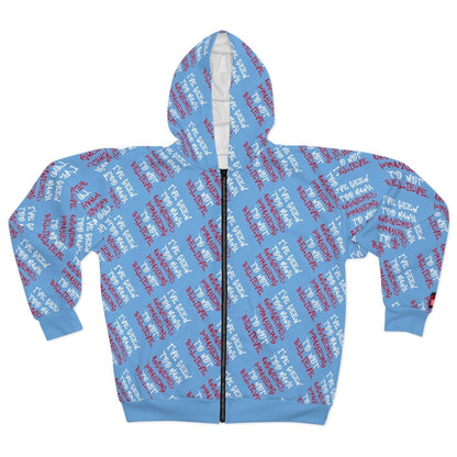 Full Zip Streetwear Hoodie, Light Blue – I’ve Seen Too Many Answered Prayers to Not Believe | US - Ohhh So Swag