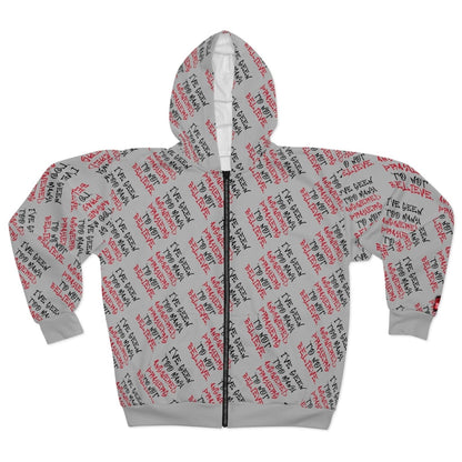 Full Zip Streetwear Hoodie, Light Grey – I’ve Seen Too Many Answered Prayers to Not Believe | US - Ohhh So Swag