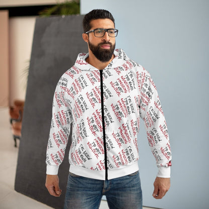 Graphic All-Over Print Full Zip Streetwear Hoodie, White – I’ve Seen Too Many Answered Prayers to Not Believe | US - Ohhh So Swag