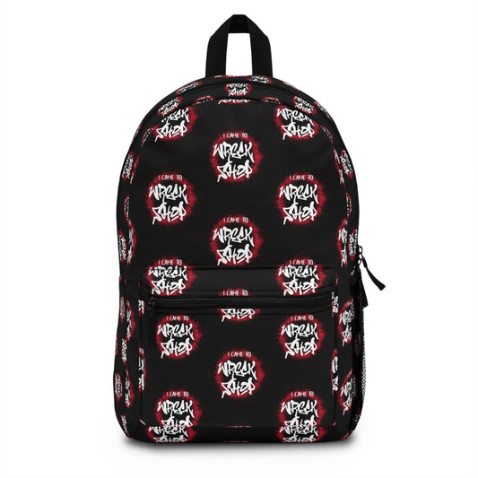 Graphic Backpack (Black) – I Came to Wreck Shop | EUR - Ohhh So Swag