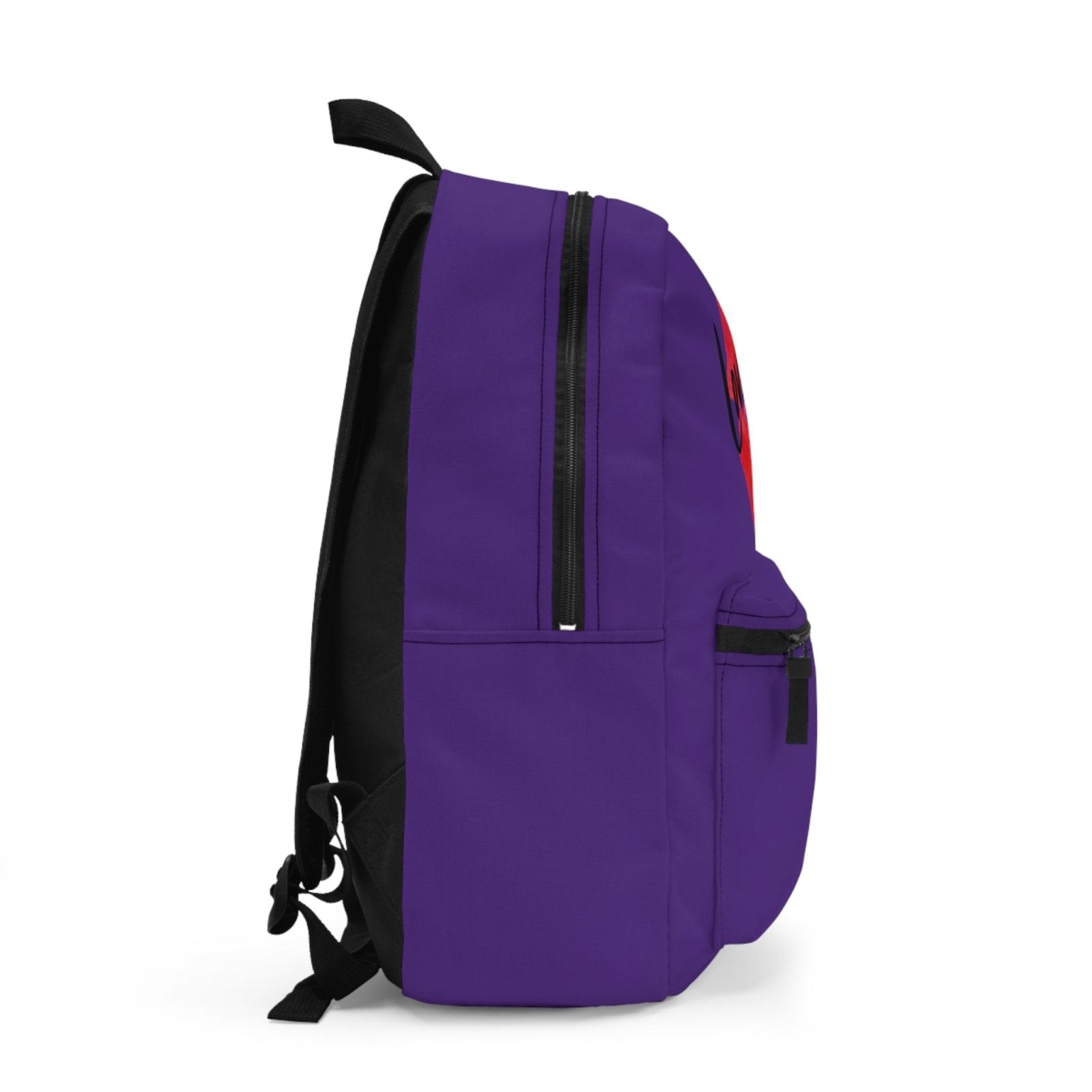 Graphic Backpack, Red Kiss Lips, Green Heart (Purple) – Love, Me. | EUR - Ohhh So Swag