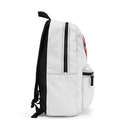 Graphic Backpack, Red Kiss Lips, Green Heart (White) – Love, Me. | EUR - Ohhh So Swag