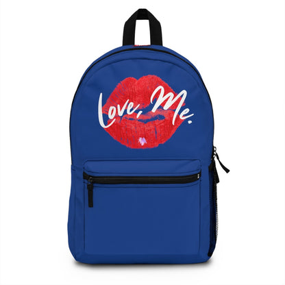 Graphic Backpack, Red Kiss Lips, Purple Heart (Blue) – Love, Me. | EUR - Ohhh So Swag