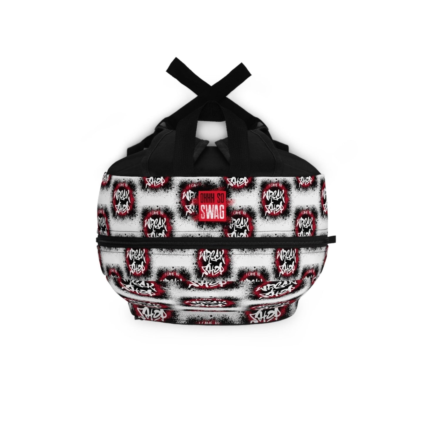 Graphic Backpack (White) – I Came to Wreck Shop | EUR - Ohhh So Swag