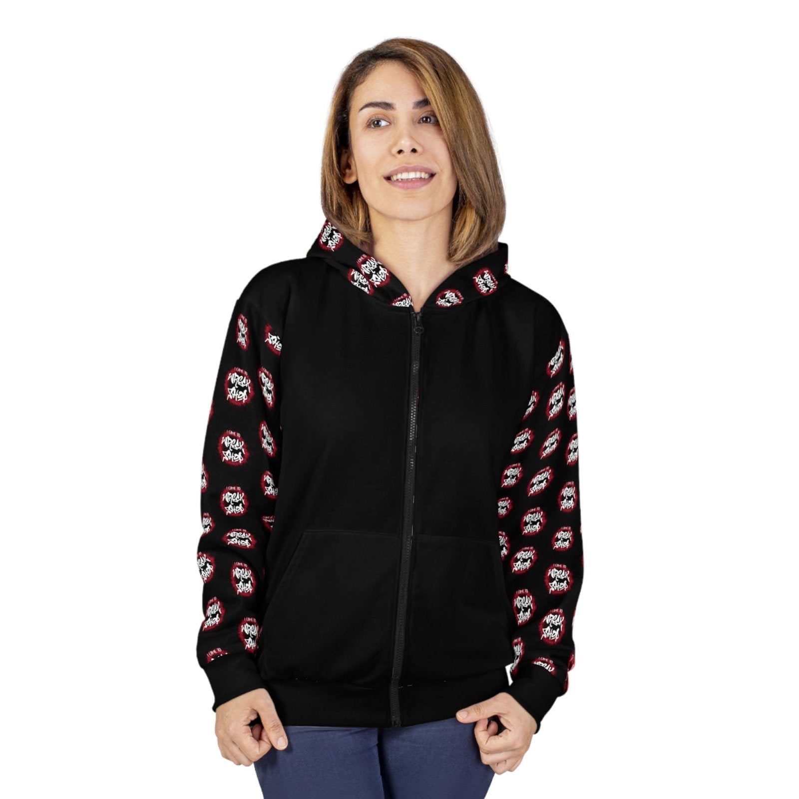 Graphic Full Zip Hoodie, Bold Back Print (Black) – I Came to Wreck Shop | US - Ohhh So Swag