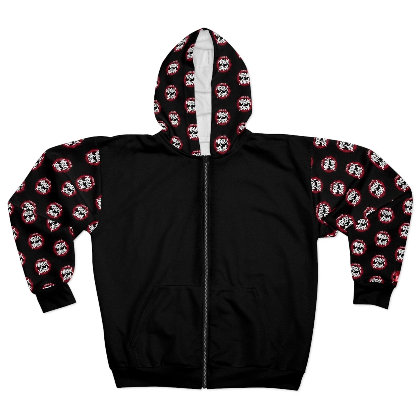 Graphic Full Zip Hoodie, Bold Back Print (Black) – I Came to Wreck Shop | US - Ohhh So Swag