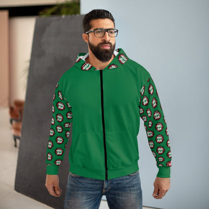 Graphic Full Zip Hoodie, Bold Back Print (Green) – I Came to Wreck Shop | US - Ohhh So Swag