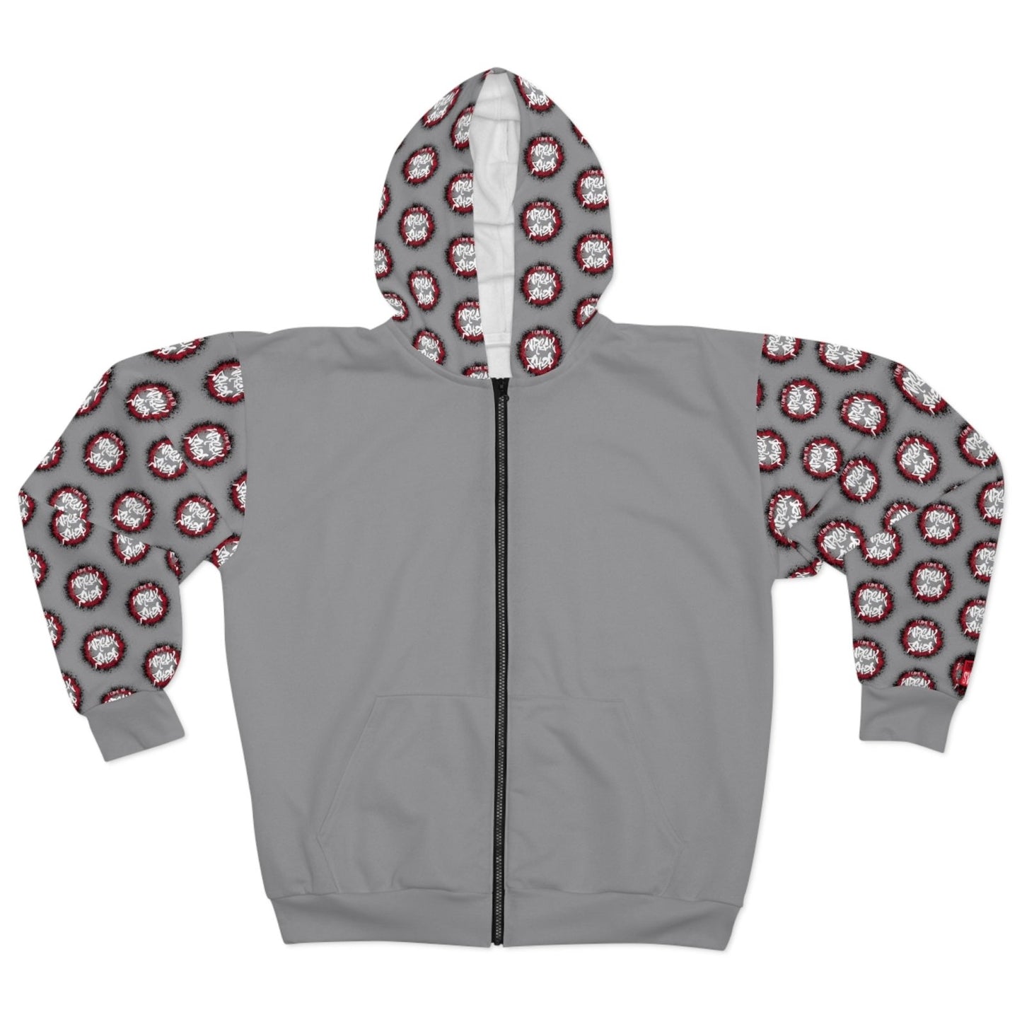 Graphic Full Zip Hoodie, Bold Back Print (Grey) – I Came to Wreck Shop | US - Ohhh So Swag