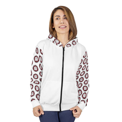 Graphic Full Zip Hoodie, Bold Back Print (White) – I Came to Wreck Shop | US - Ohhh So Swag