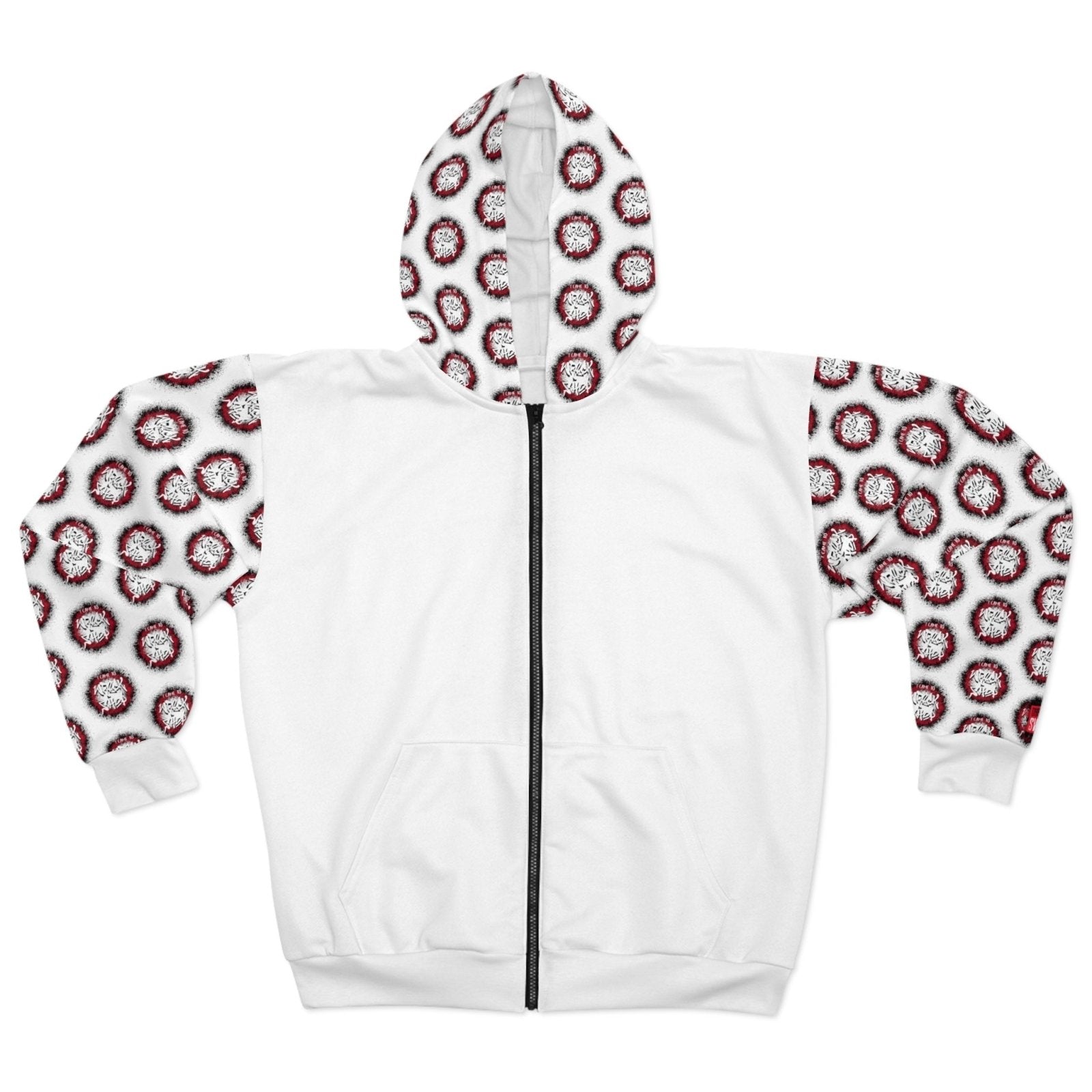 Graphic Full Zip Hoodie, Bold Back Print (White) – I Came to Wreck Shop | US - Ohhh So Swag