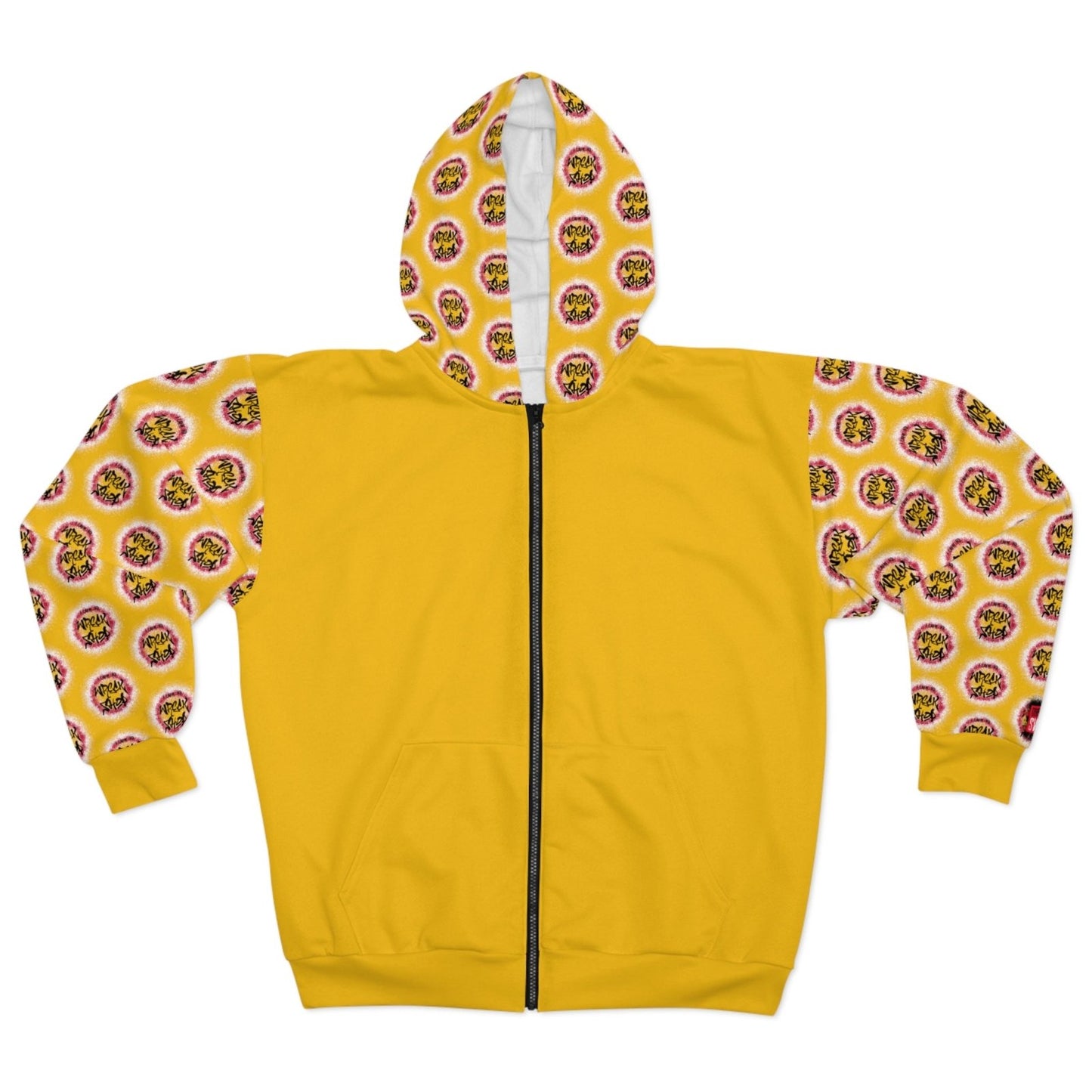 Graphic Full Zip Hoodie, Bold Back Print (Yellow) – I Came to Wreck Shop | US - Ohhh So Swag