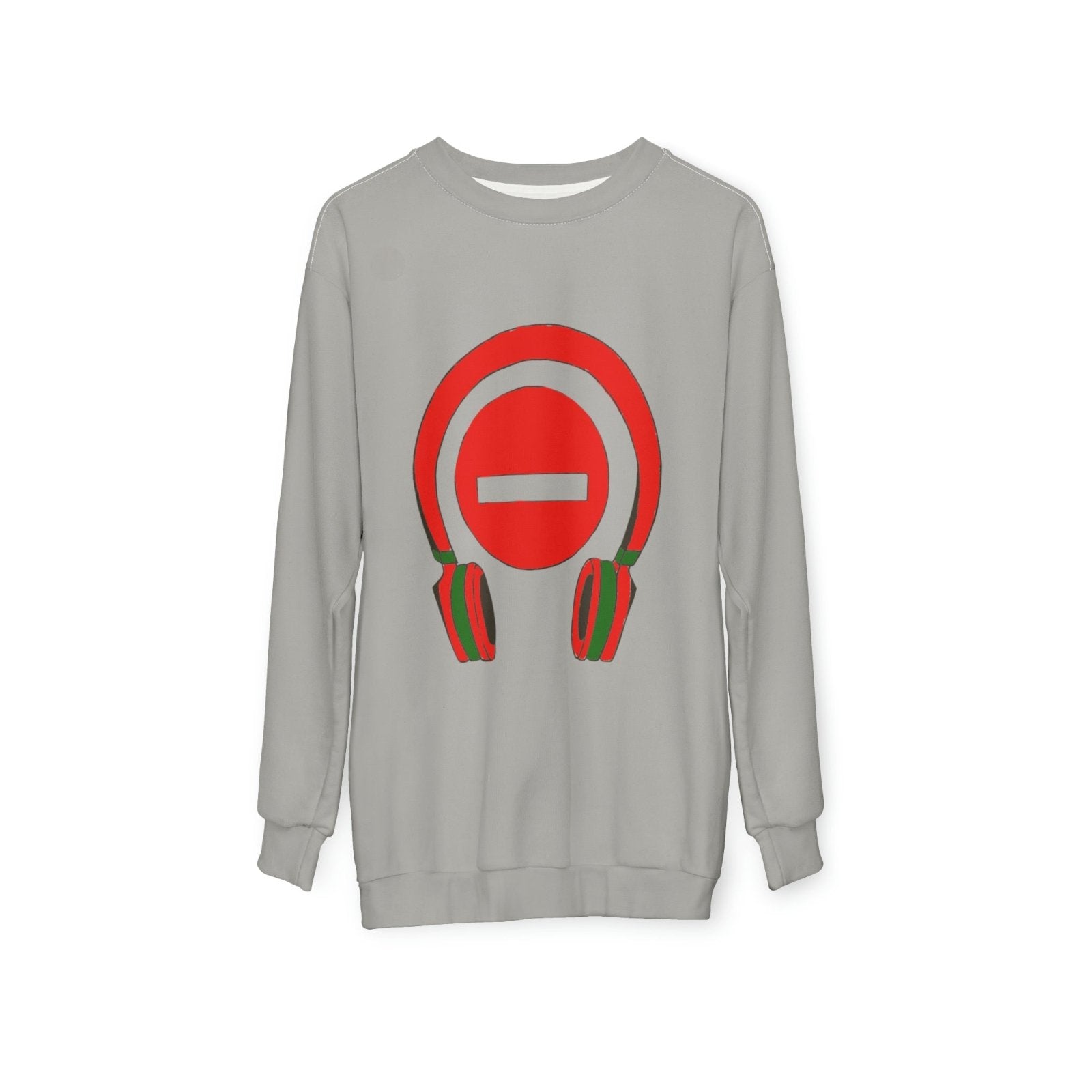 Graphic Sweatshirt, Large Print (Light Grey) – Do Not Disturb, I'm Vibing. | US - Ohhh So Swag