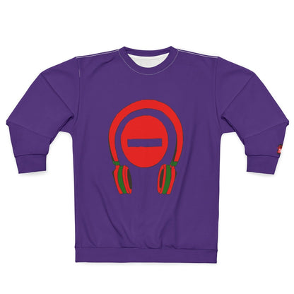 Graphic Sweatshirt, Large Print (Purple) – Do Not Disturb, I'm Vibing. | US - Ohhh So Swag