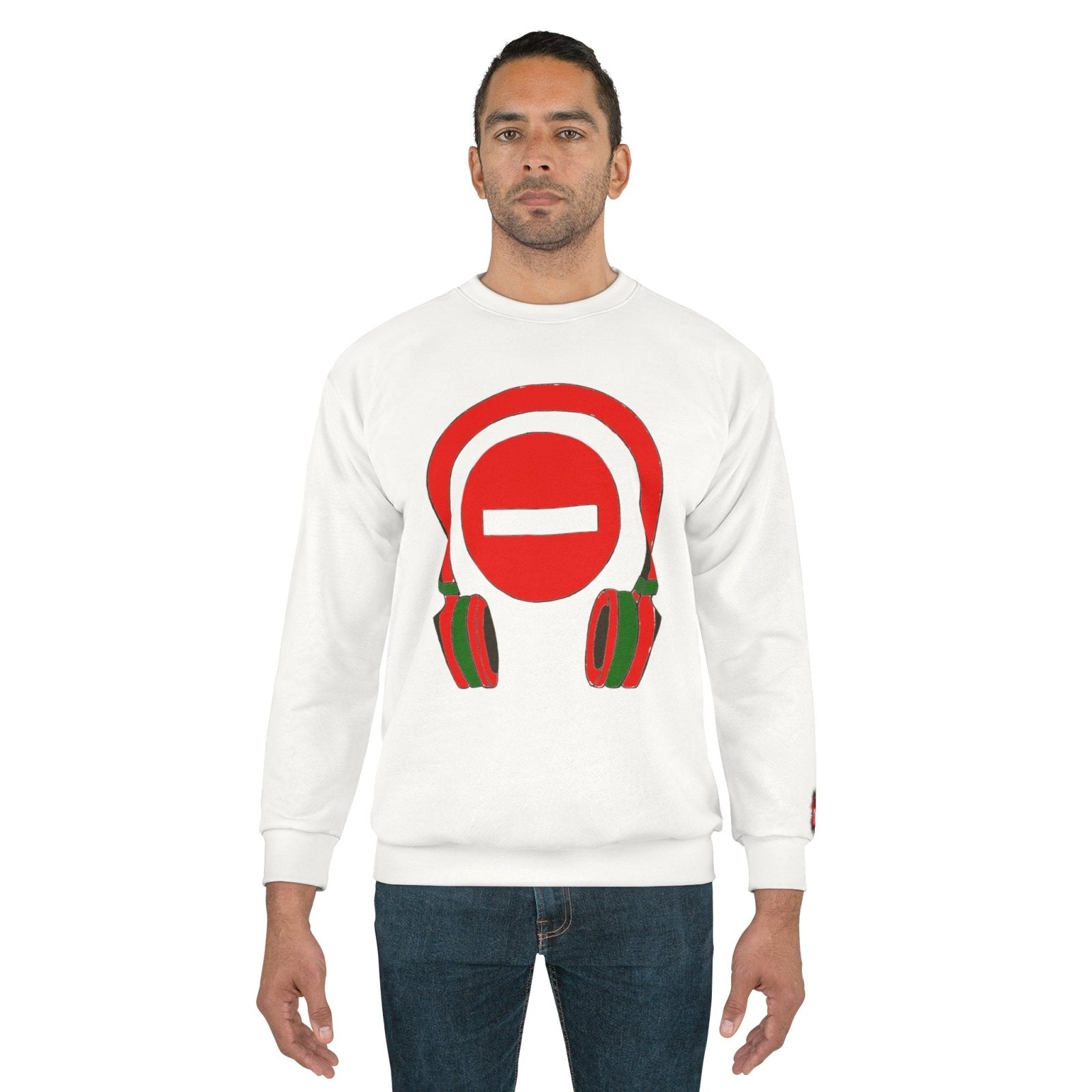 Graphic Sweatshirt, Large Print (White) – Do Not Disturb, I'm Vibing. | US - Ohhh So Swag