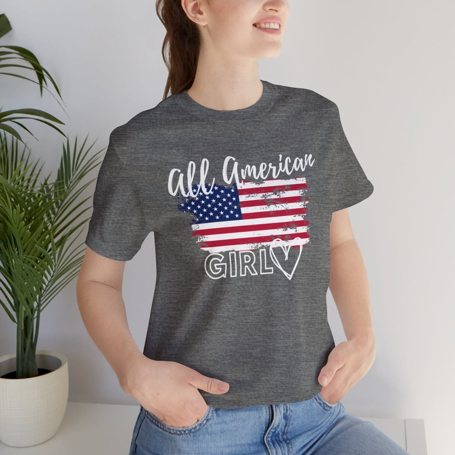 Graphic Tee, Classic Soft Style, Short Sleeve – All American Girl | US - Ohhh So Swag