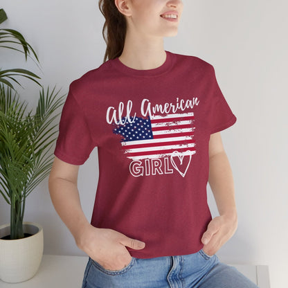 Graphic Tee, Classic Soft Style, Short Sleeve – All American Girl | US - Ohhh So Swag