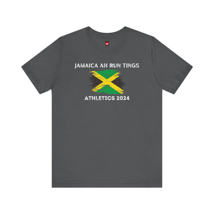 Graphic Tee, Classic Soft Style, Short Sleeve – Jamaica Ah Run Tings - Athletics 2024 | US - Ohhh So Swag