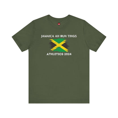 Graphic Tee, Classic Soft Style, Short Sleeve – Jamaica Ah Run Tings - Athletics 2024 | US - Ohhh So Swag