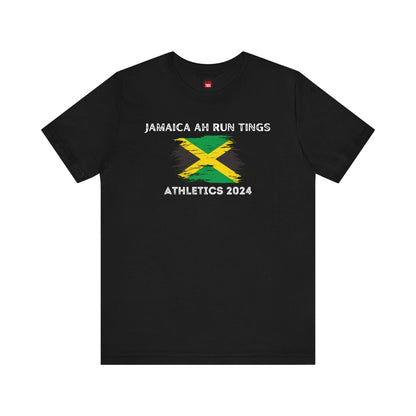 Graphic Tee, Classic Soft Style, Short Sleeve – Jamaica Ah Run Tings - Athletics 2024 | US - Ohhh So Swag