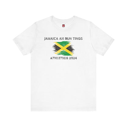 Graphic Tee, Classic Soft Style, Short Sleeve – Jamaica Ah Run Tings - Athletics 2024 | US - Ohhh So Swag