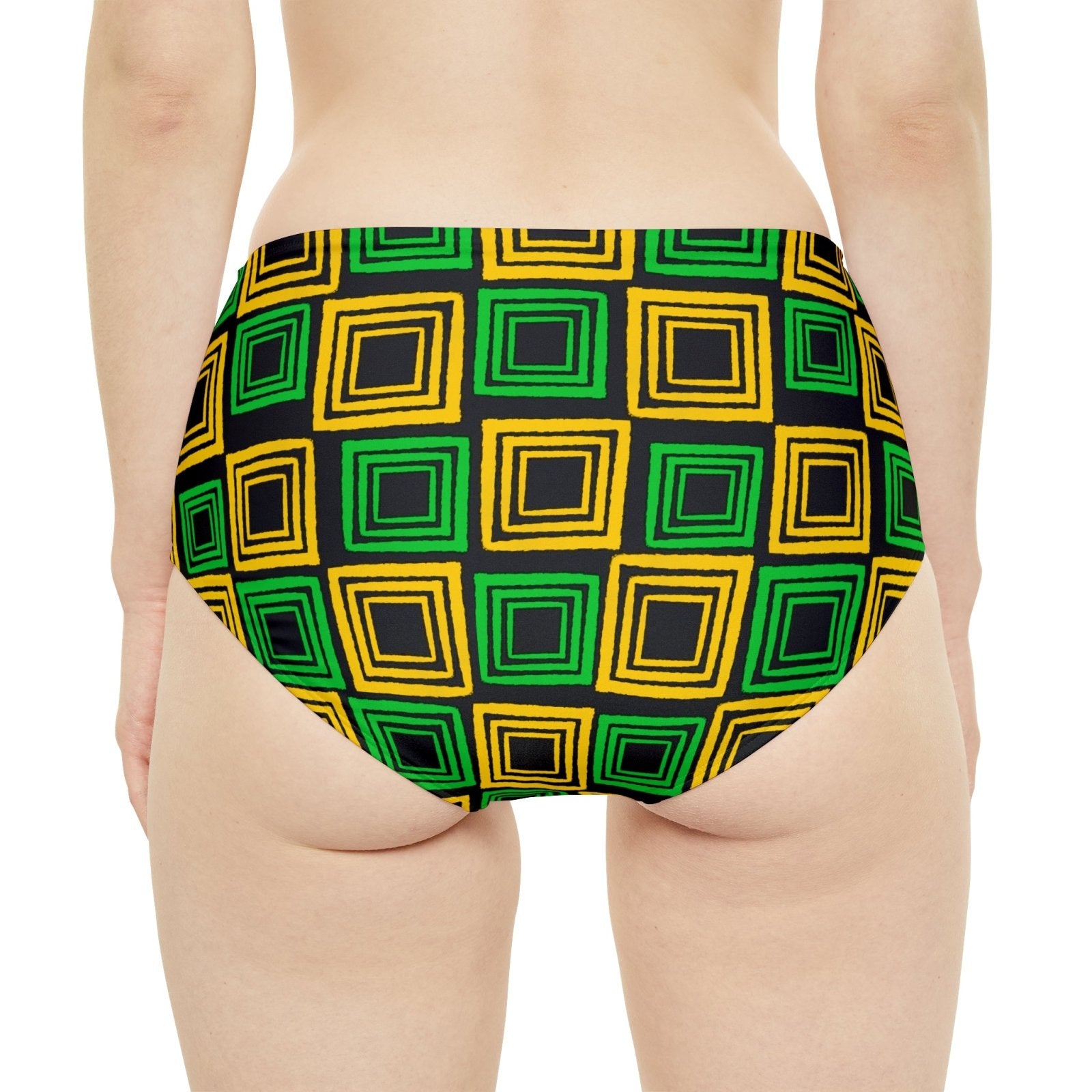 High-Waist Hipster Bikini Bottom, Jamaica Colours – J.A. Squared | US - Ohhh So Swag