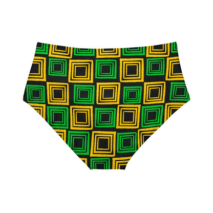 High-Waist Hipster Bikini Bottom, Jamaica Colours – J.A. Squared | US - Ohhh So Swag