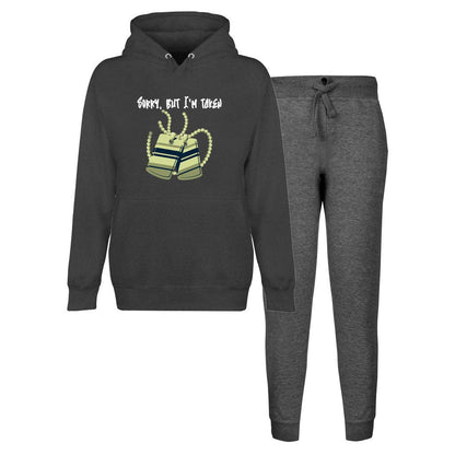 Hoodie Lounge Set / Sweatsuit Set - Sorry, But I'm Taken (White Text) | US - Ohhh So Swag