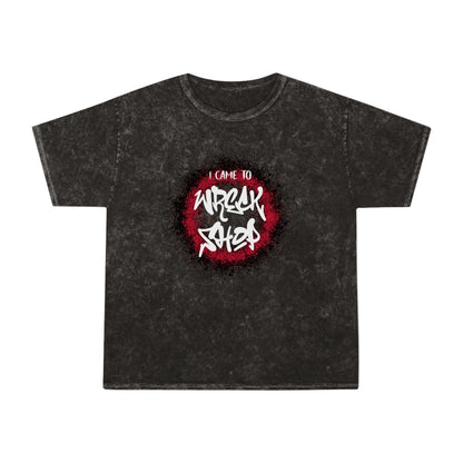 Mineral Wash Graphic Tee (White Text) – I Came to Wreck Shop | US - Ohhh So Swag