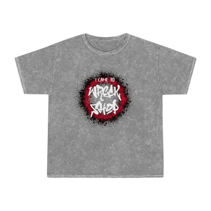 Mineral Wash Graphic Tee (White Text) – I Came to Wreck Shop | US - Ohhh So Swag