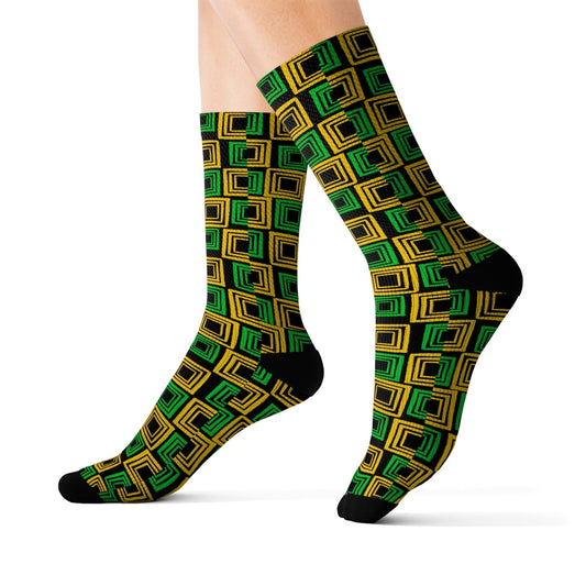 Patterned Socks, Jamaica Colours, Unisex – J.A. Squared | US - Ohhh So Swag